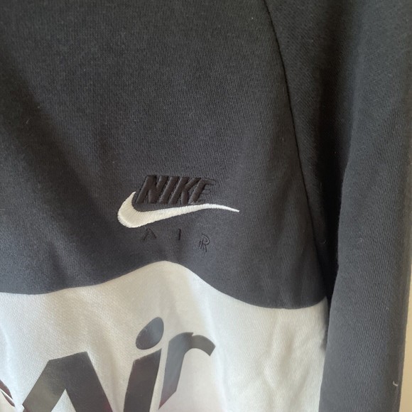 Nike Air Black/White/Red Colorblock Sweatshirt XL - Picture 4 of 8